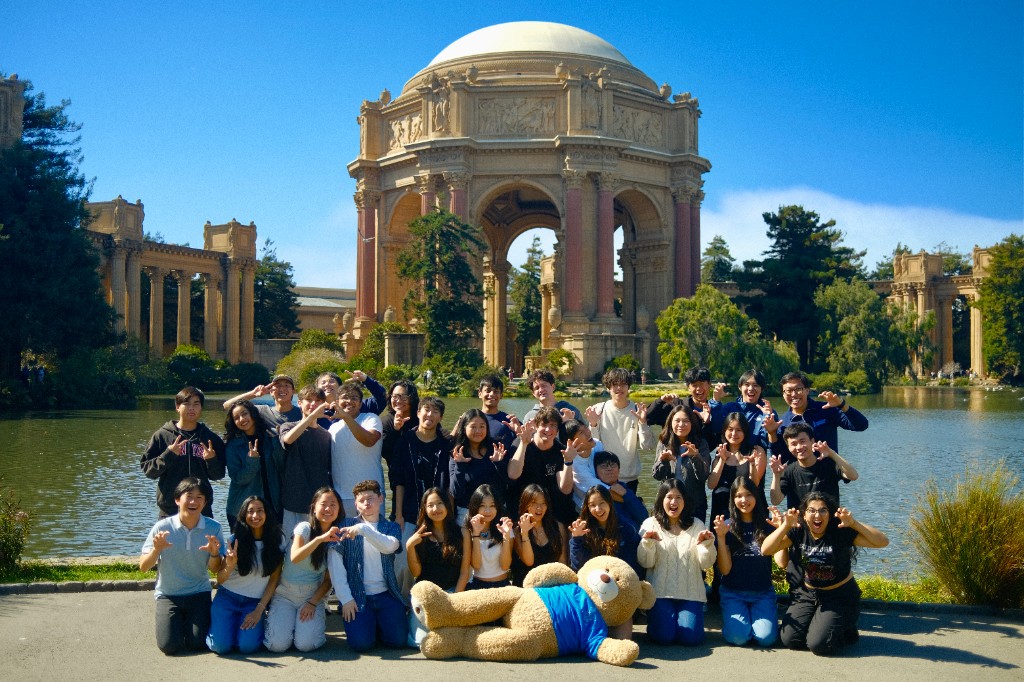 The Cal Hacks team at the Palace of Fine Arts